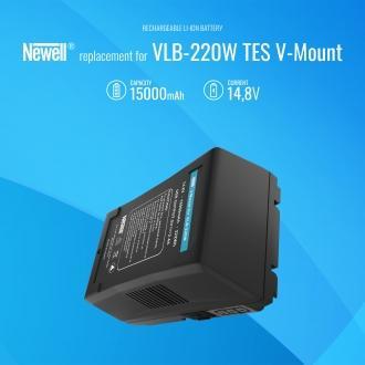 Bateri V-Mount Newell VLB-220W TES, 220Wh, për kamera profesionale, e zezë