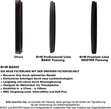 Filter fotografik B+W Basic 090M MRC, 67mm, Light Red 590