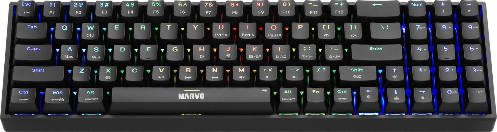 Tastierë gaming Marvo SHOGO 78, mekanike, me kabllo USB, me ndriçim RGB, e zezë