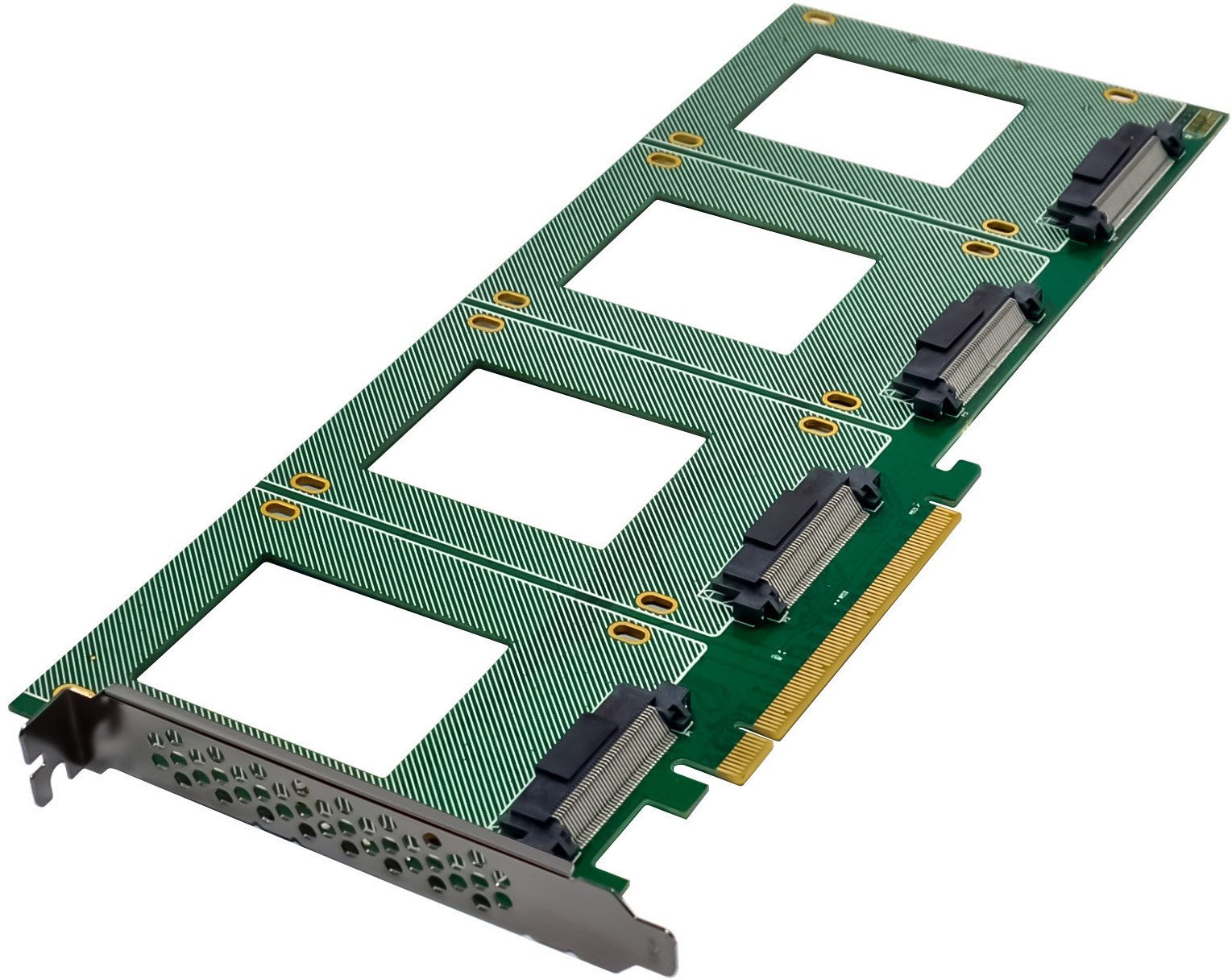 Kartë zgjeruese InLine PCIe Card, 4x U.2 NVMe SFF-8639, PCIe 3.0 x16