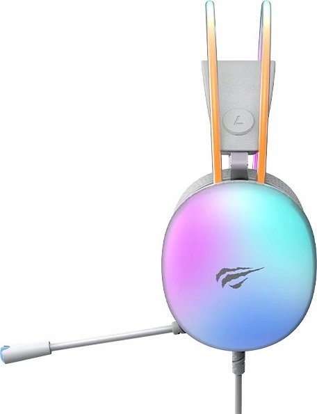 Kufje gaming Havit H2037d, me mikrofon, me dhe pa tela, të bardha