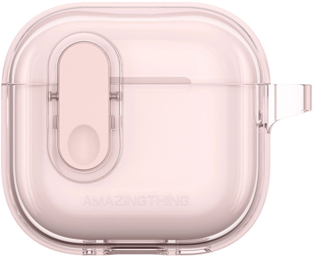 Kuti mbrojtëse AmazingThing Minimal për AirPods 4, TPU, mbështetje wireless, rozë