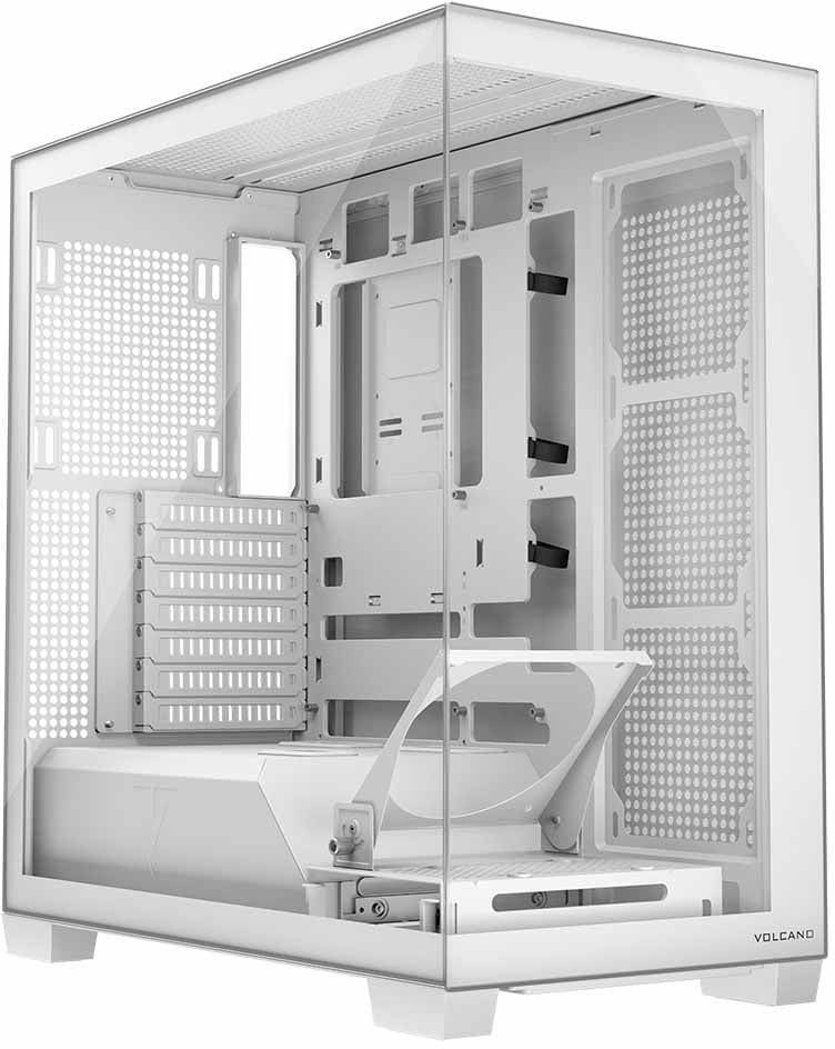 Kutia kompjuterike Modecom Stellar NF ARGB 20, ATX, xham i temperuar, e bardhë
