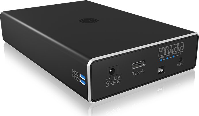 Kuti e jashtme RAID Icy Box IB-RD2253-C31, 2.5" SATA, USB 3.2 Gen 2, e zezë