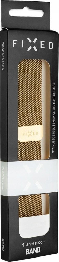 Rrip ore FIXED Mesh Strap për Apple Watch 42/44/45mm, metalik, ngjyrë ari