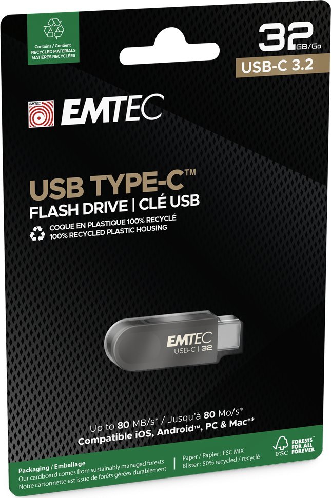 USB flash Emtec C280, 32GB, USB 3.2, Type C