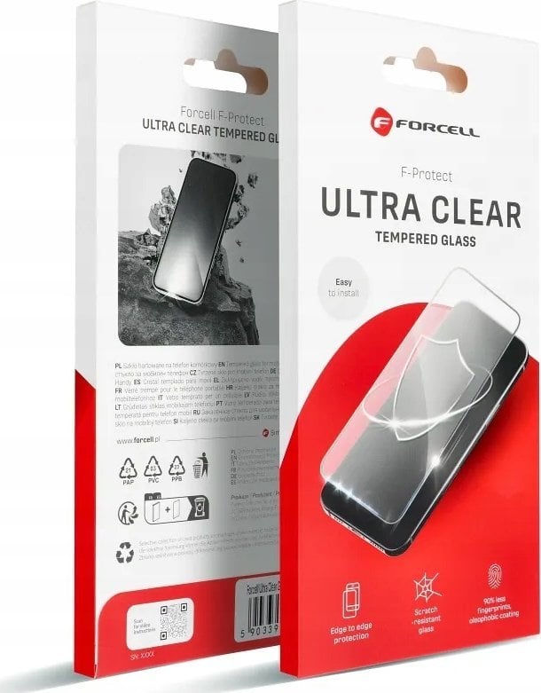 Xham mbrojtës Forcell Ultra Clear, për iPhone XR 11, kornizë e zezë
