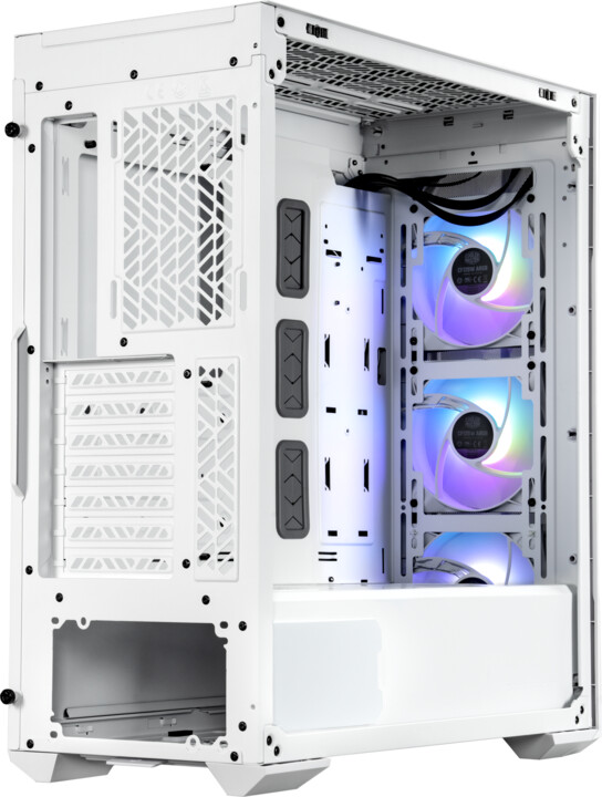 Куќиште Cooler Master MasterBox TD500 MESH V2, проѕирна страна, бела боја