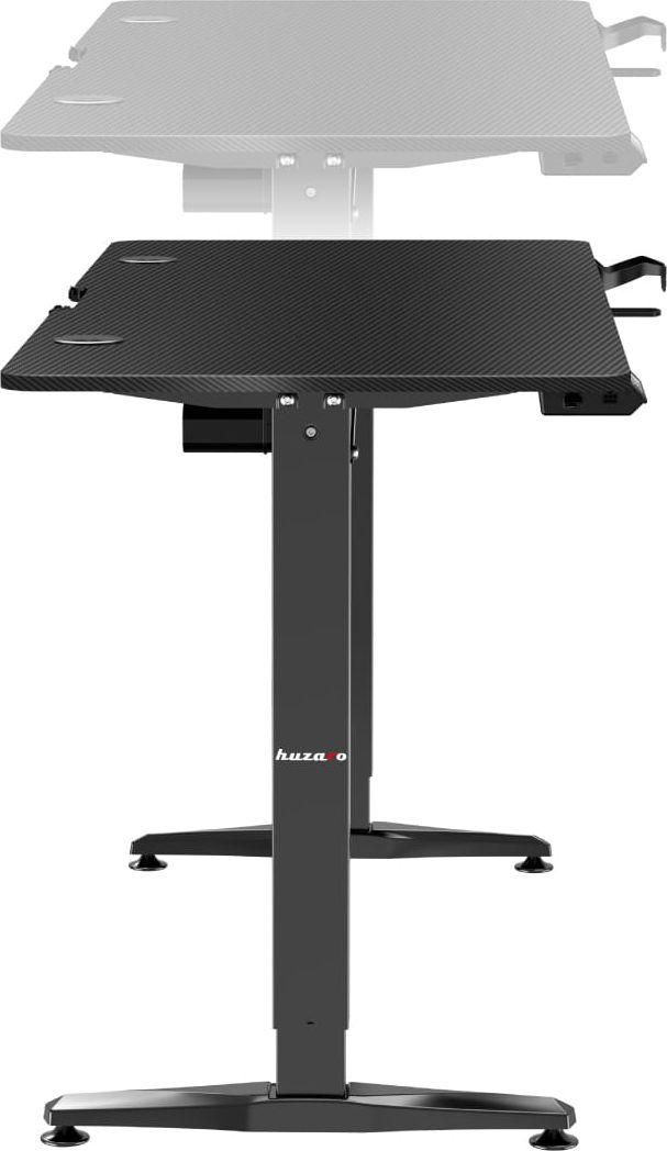 Tavolinë elektrike gaming Huzaro Hero 8.5, 140x60 cm, rregullim lartësie, e zezë