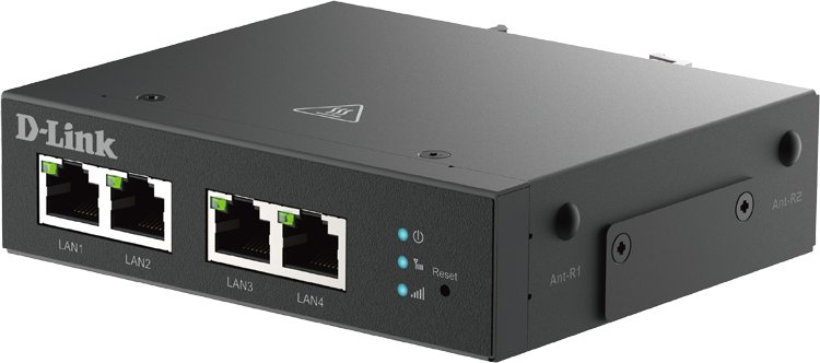 Индустриски рутер D-Link 4G LTE M2M VPN, 4 Fast Ethernet порти, метален