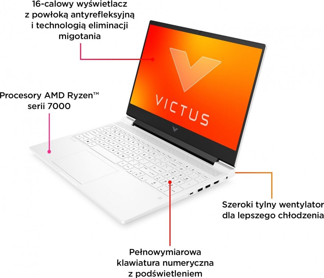 Лаптоп HP NB 16-S0016NW, 16", AMD Ryzen 7 7840HS, 16 GB RAM, 512 GB SSD