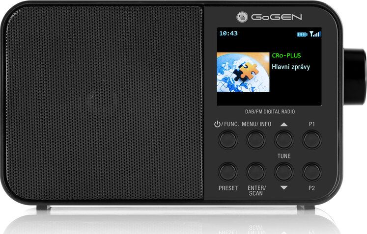 Radio portative GoGEN DAB500BTC, DAB+ FM, Bluetooth, e zezë