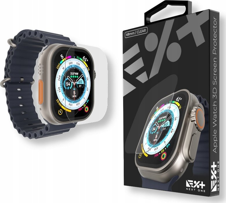 Заштита за екран NEXT ONE 3D Clear, за Apple Watch Ultra 49mm, проѕирно стакло