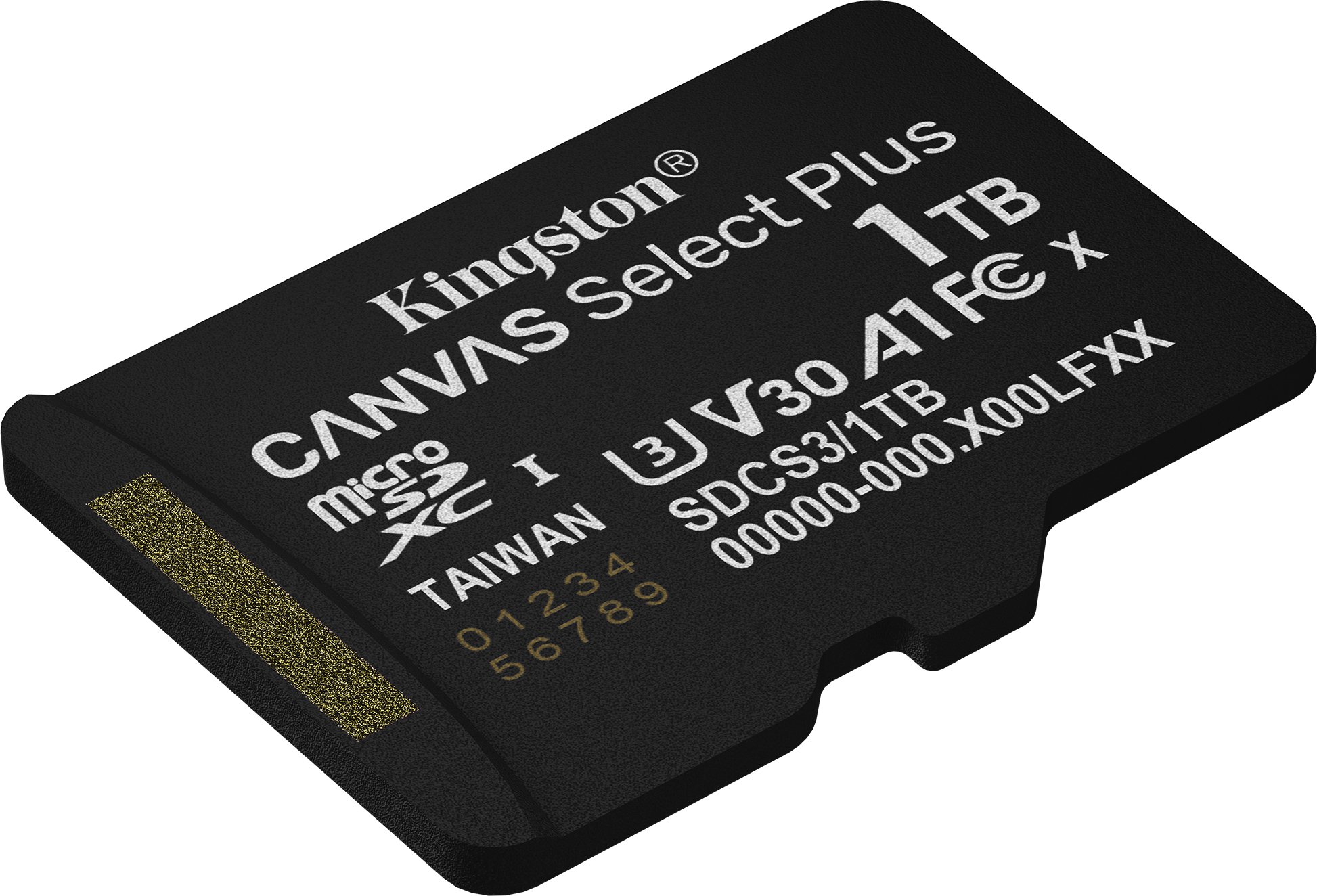 Kartë memorike Kingston Canvas Select Plus Gen3, 1TB, MicroSDXC A1 150MB/s, me adapter