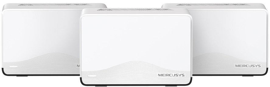 Sistem mesh Wi‑Fi Mercusys Halo H27be, Wi‑Fi 7, BE3600, set 3 copë, i bardhë