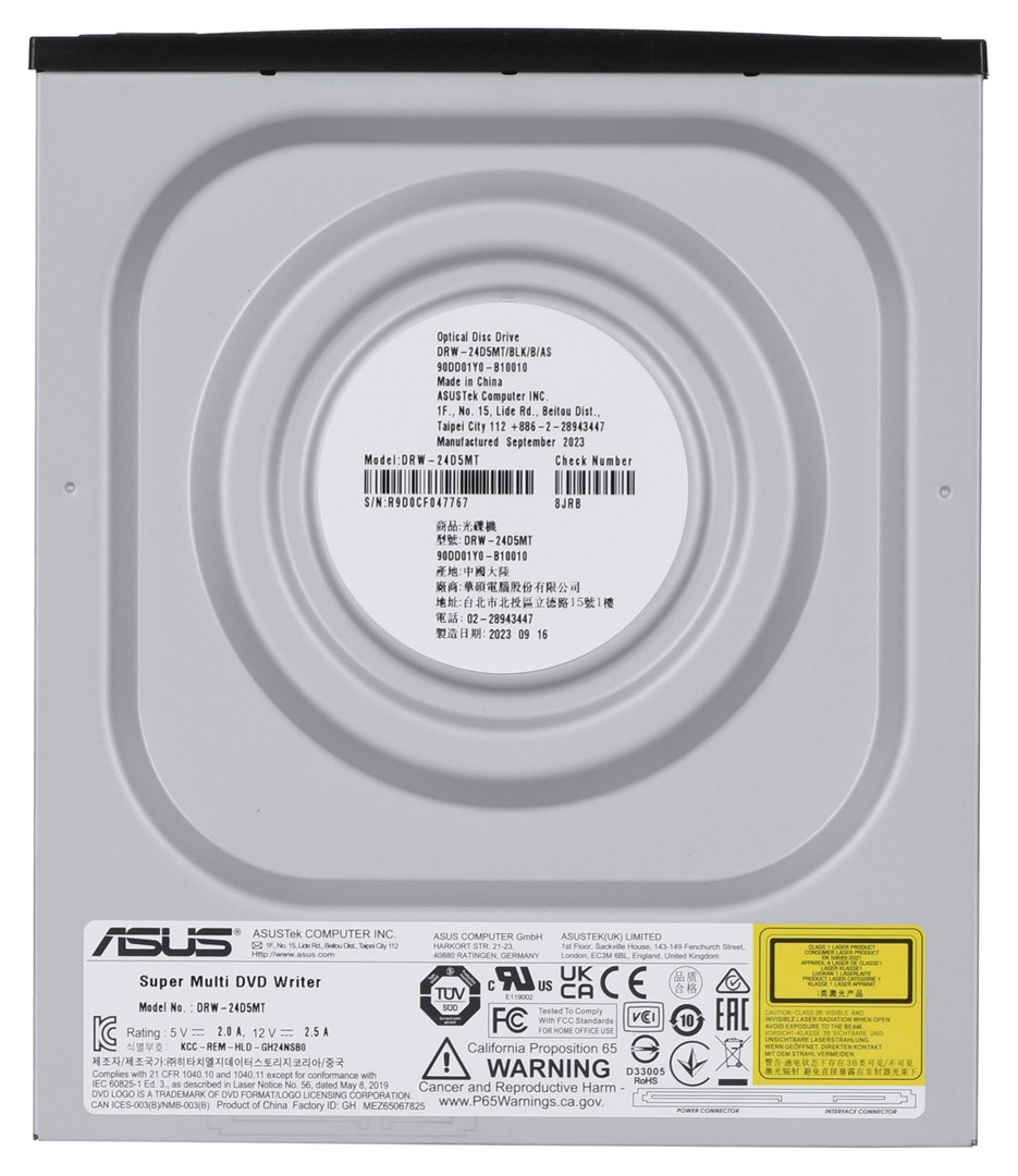 DVD shkruajtës ASUS DRW-24D5MT, 24x, M-Disc, i zi