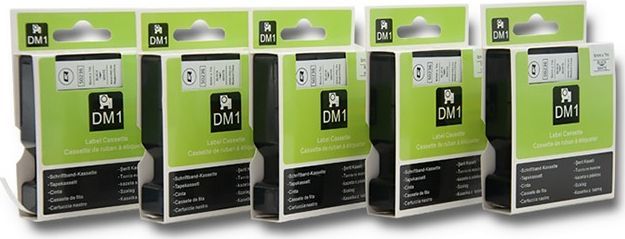 Shirit Qoltec për DYMO D1 40913, 9mm x 7m, i bardhë / i zi