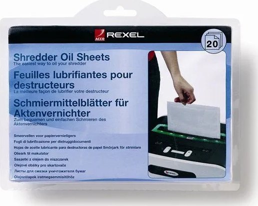 Fletë lubrifikuese për sharrë letre Rexel 2101949, A5, 20 copë