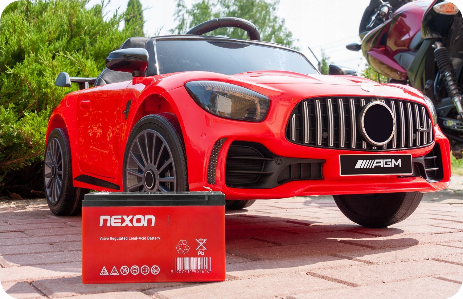 Bateri xhel Nexon 12V 10Ah, pa mirëmbajtje, gri