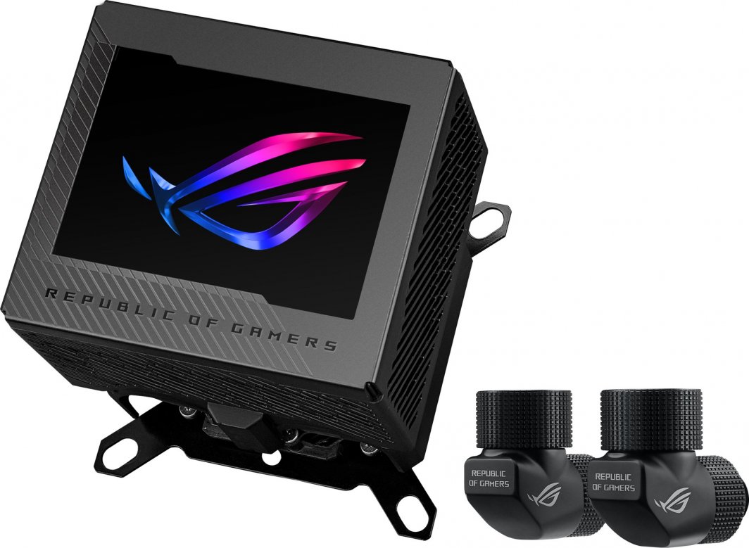 Bllok uji për ftohës ASUS ROG Ryujin III WB, Asetek, 3.5” LCD, i zi