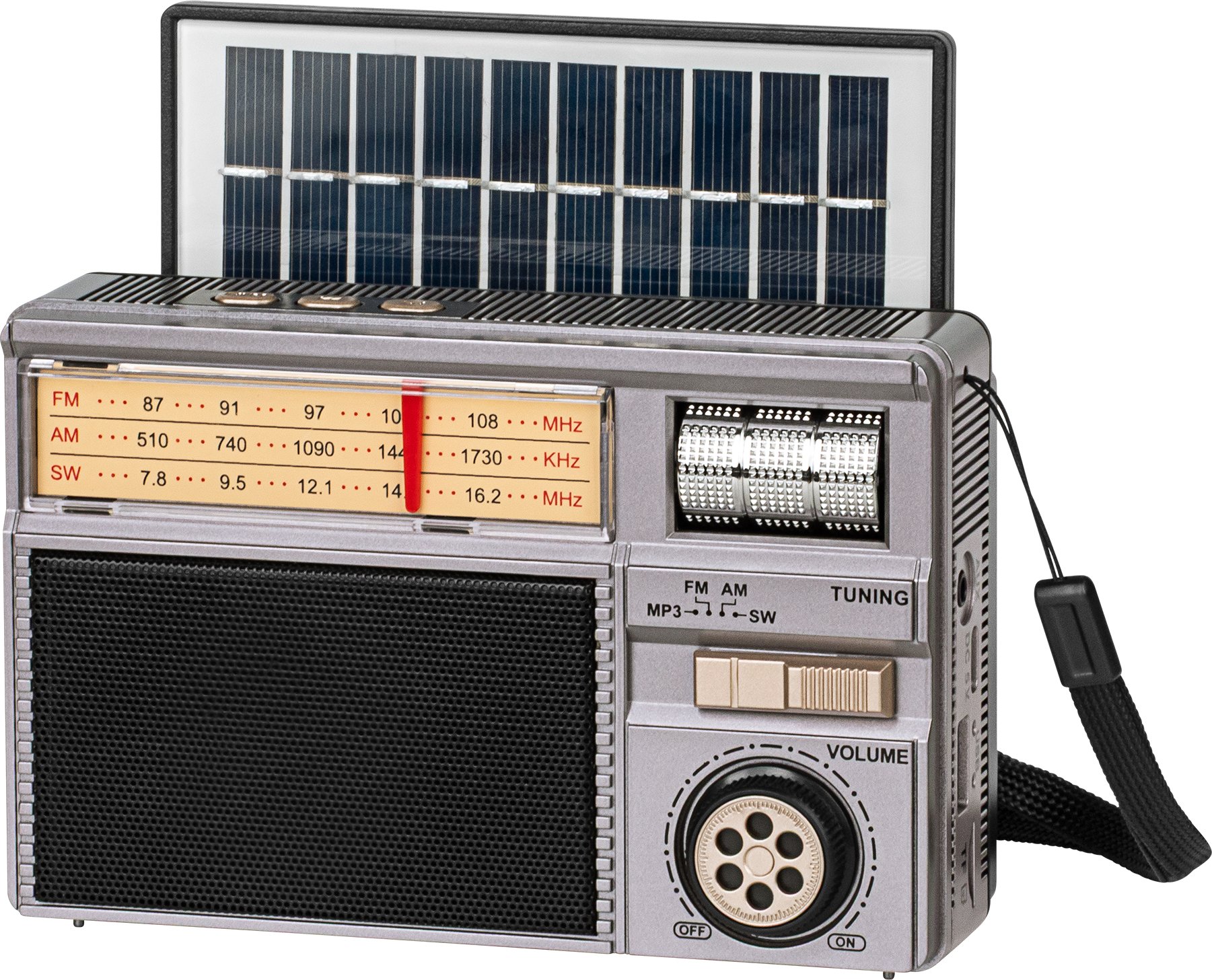 Radio portative BLOW RA13 Solar, AM/FM, me panel diellor dhe dinamo, e kuqe