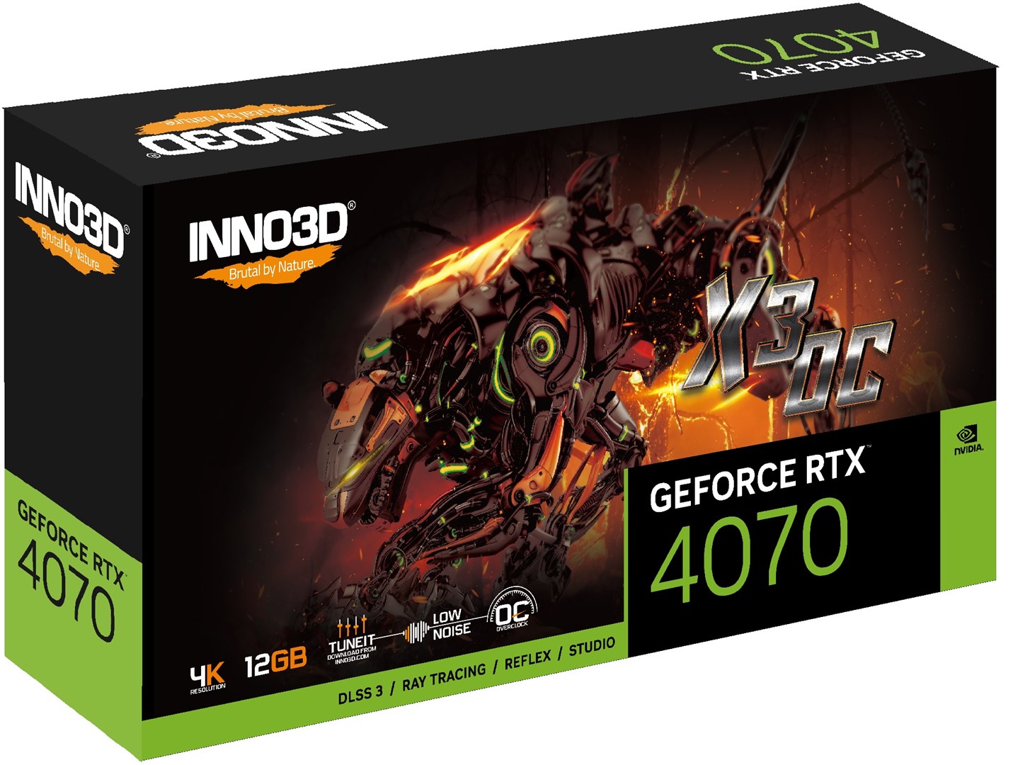 Kartë grafike Inno3D NVIDIA GeForce RTX 4070, OC, 12 GB GDDR6X