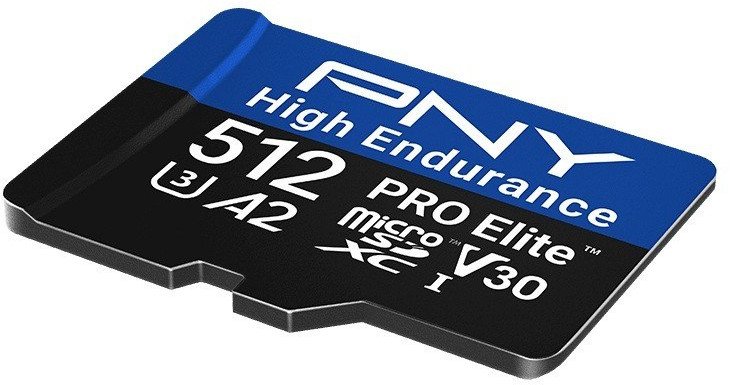 Kartë memorie PNY PRO Elite High Endurance, 512GB, MicroSDXC, 4K UHD