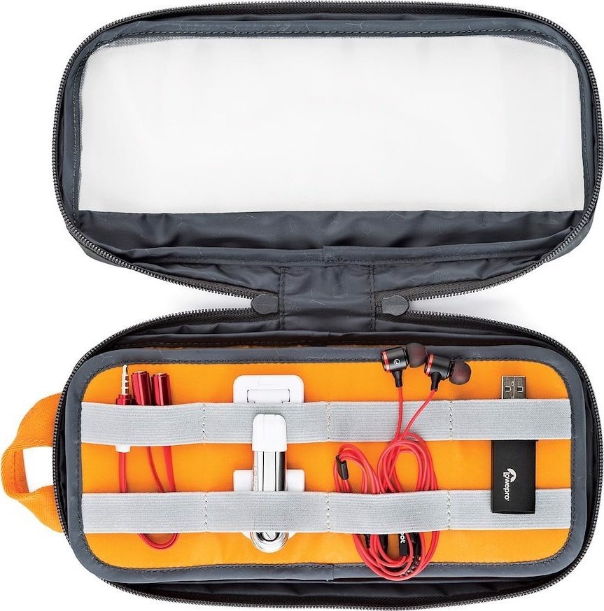 Çantë organizuese Lowepro GearUp Pouch Medium, për aksesorë elektronikë, gri