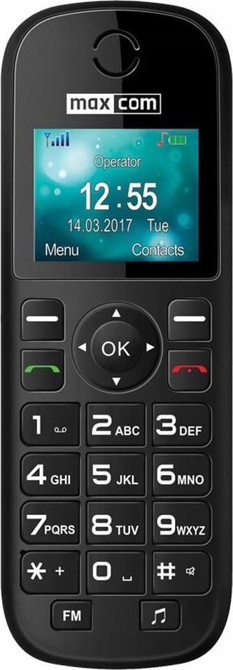 Telefon fiks GSM Maxcom MM35D, për kartelë SIM, set 2 copë, i bardhë