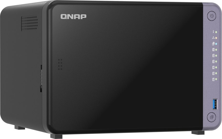 NAS сервер QNAP TS-632X-4G, 6 слотови, 4GB RAM, сива