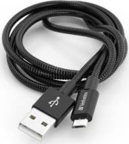Kабел Micro USB Verbatim Sync &amp; Charge, 100cm, црн