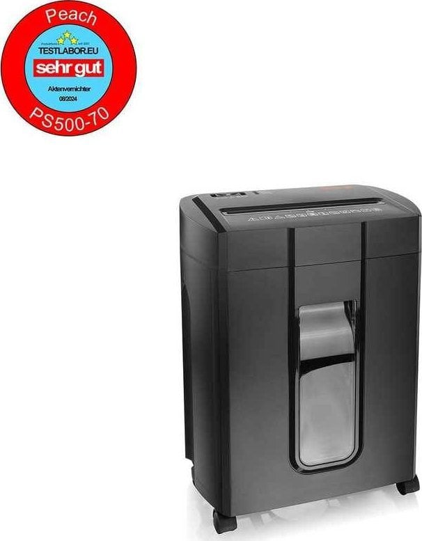 Shredder letre Peach PS500-70OP, 14 fletë, 18L, i zi