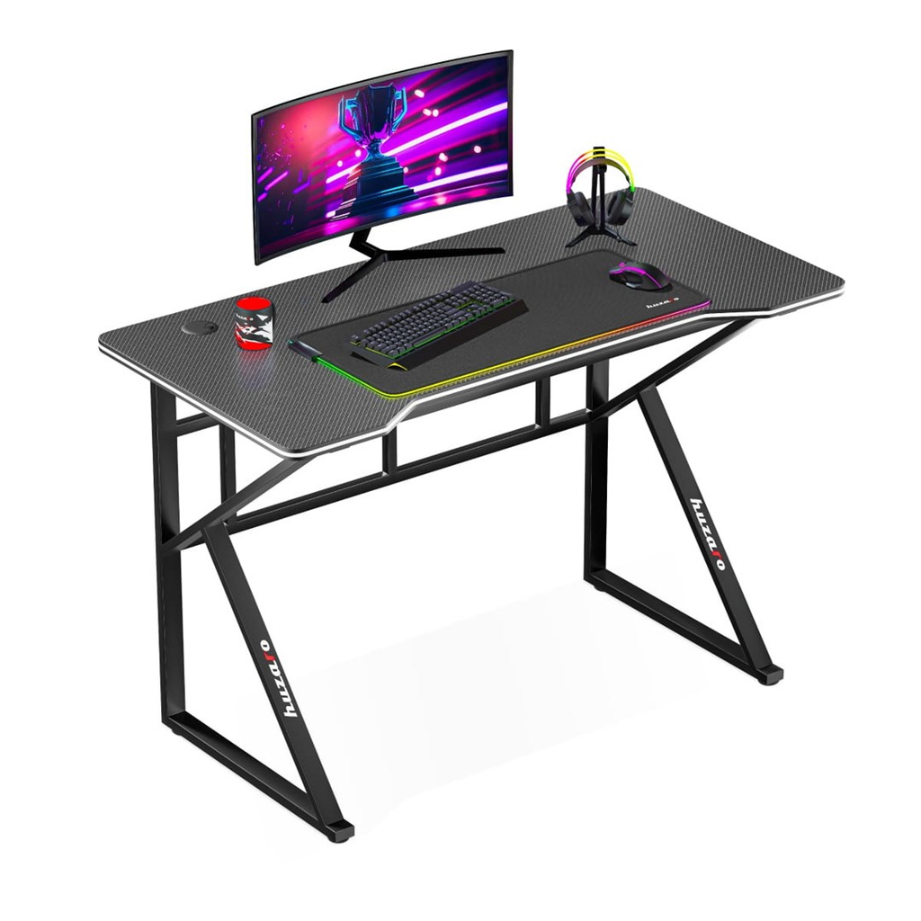 Tavolinë gaming Huzaro Hero 1.6, 120x60 cm, 15mm, e zezë