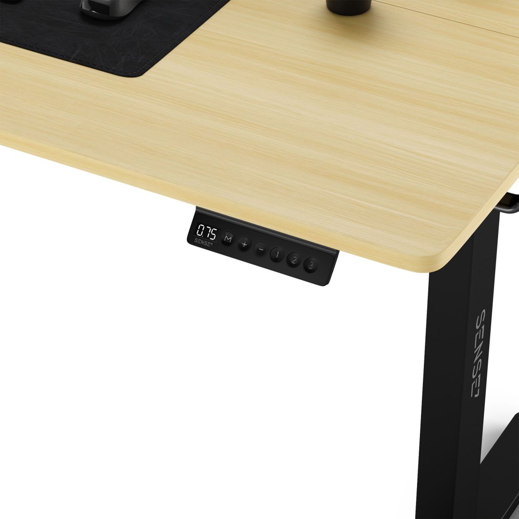 Tavolinë SENSE7 Nojo, 140cm x 70cm, e zezë/ druri e lehtë