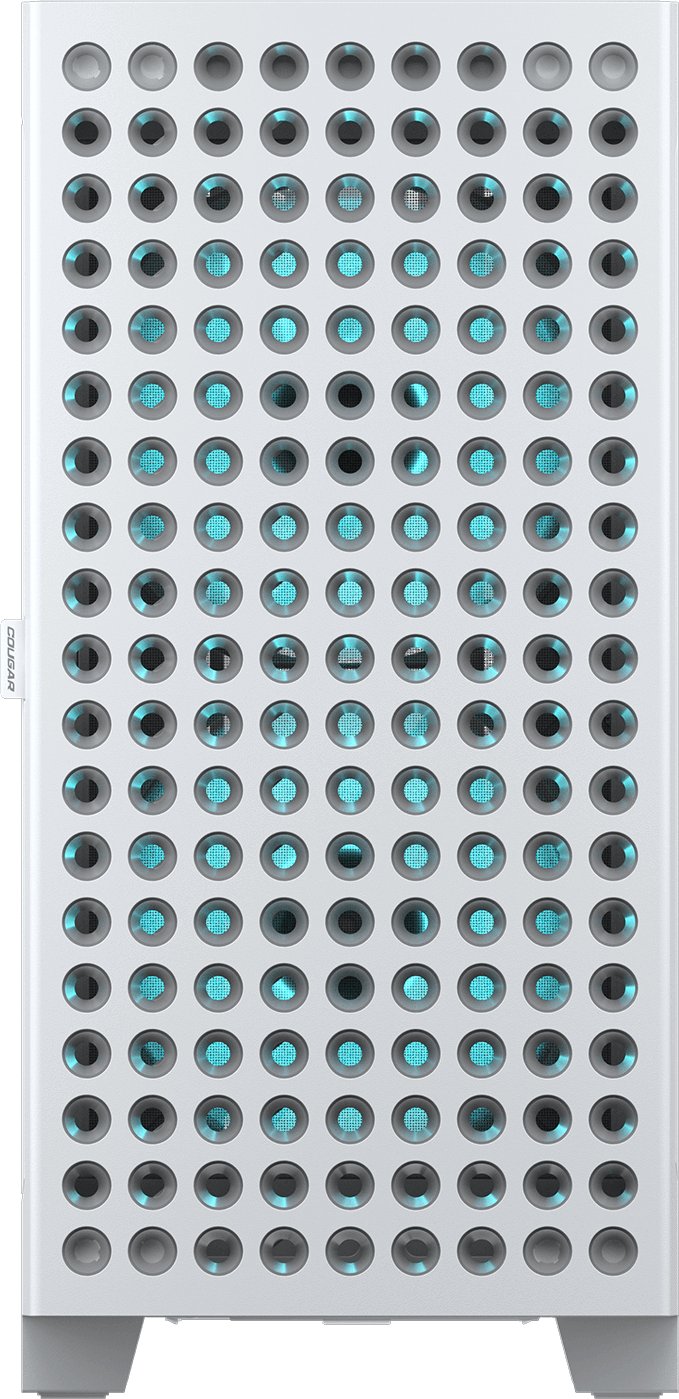 Куќиште за компјутер Cougar Airface Eco RGB, Mid Tower, ATX, бело