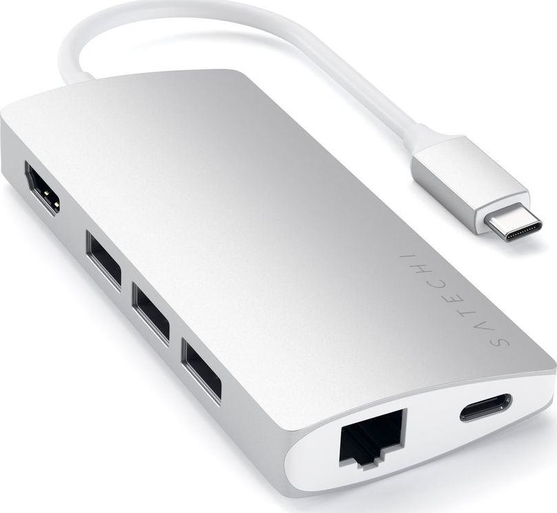 Док USB C Satechi ST TCMA2S, HDMI 4K 60Hz, PD 60W, сиво алуминиум
