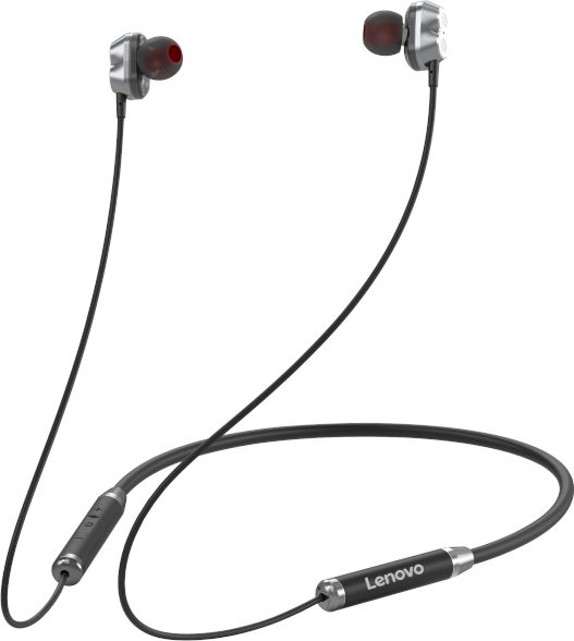 Kufje me valë Lenovo Moving-Coil HE08, të zeza