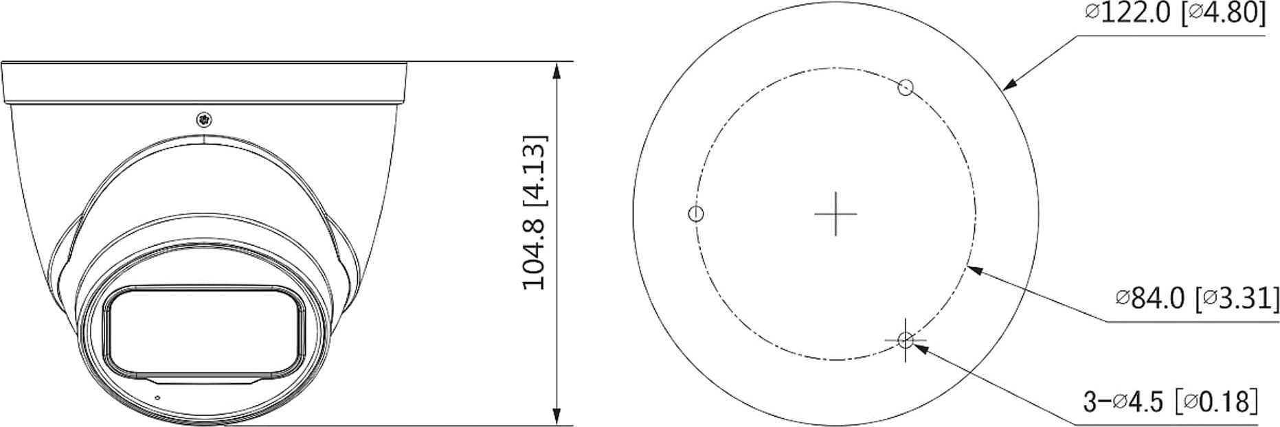 Kамера за безбедност Dahua HAC-HDW1801T-Z-A-27135-S2, 4K Starlight, моторизирана вариофокална леќа, бела