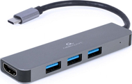 Dock USB C Cablexpert A CM COMBO2 01, HDMI, USB 3.0, gri