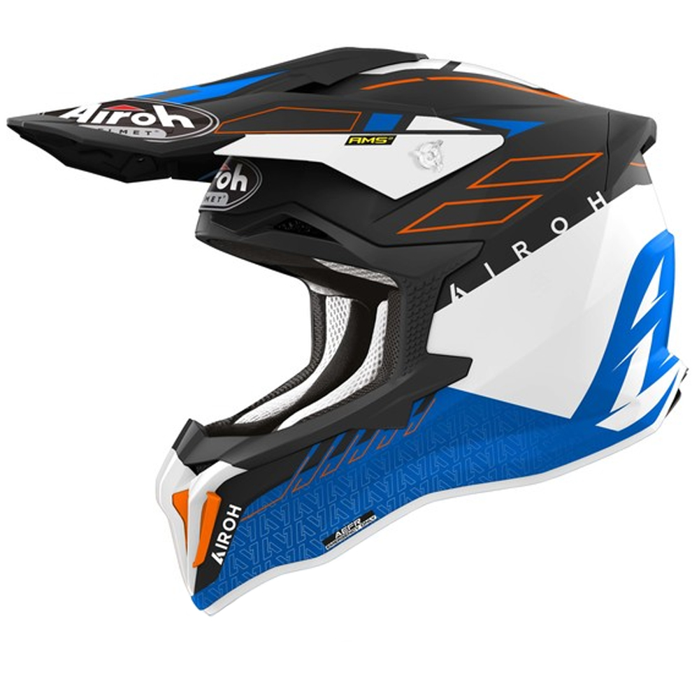 Helmetë motocross Airoh Strycker Skin, madhësia XL, blu, për meshkuj