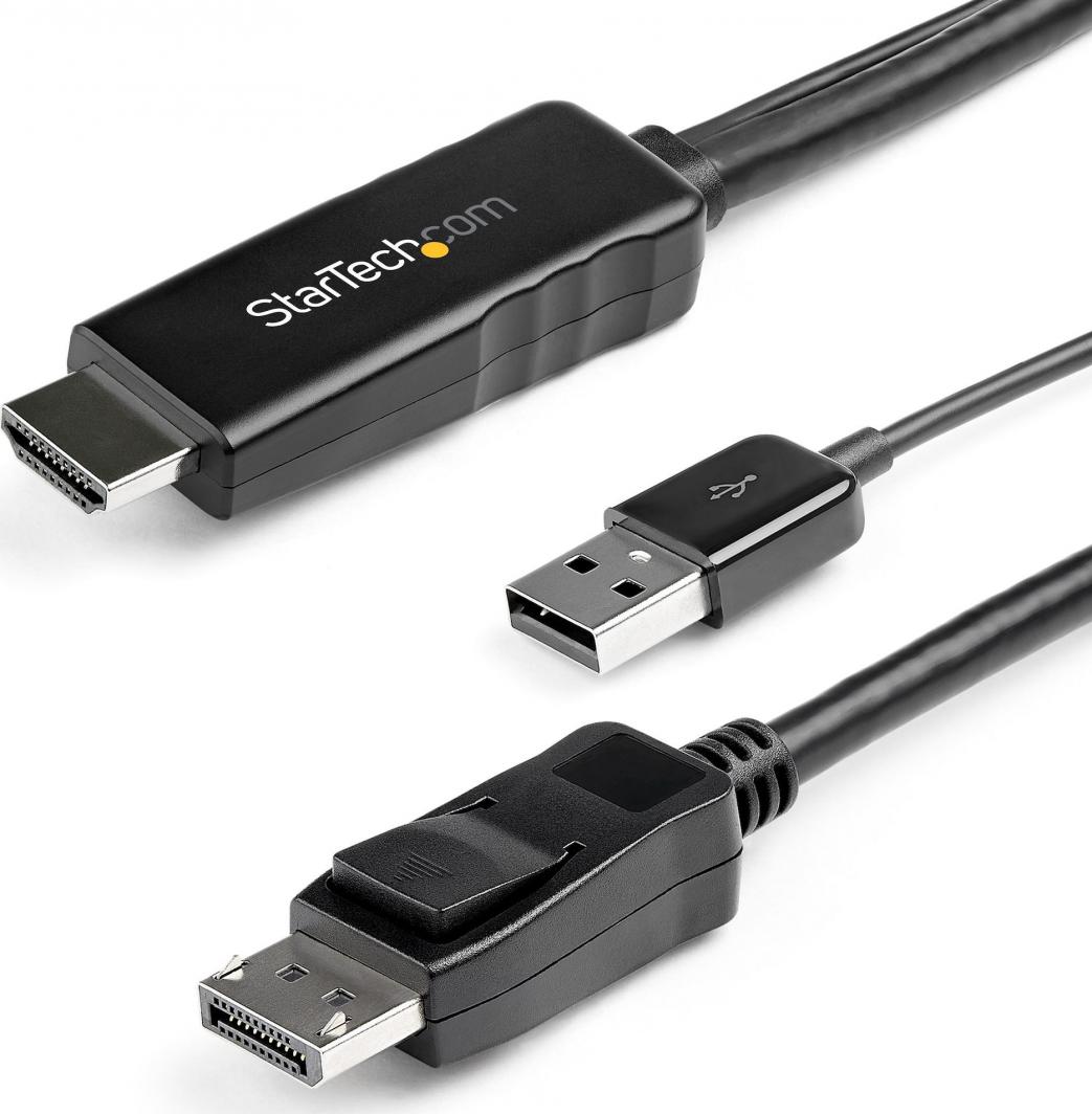 Kabllo StarTech HDMI në DisplayPort, 2m, 4K 30Hz, e zezë