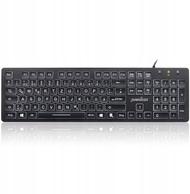 Tastierë wireless Perixx PERIBOARD-317 DE B, layout gjerman QWERTZ, me ndriçim, e zezë