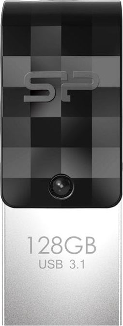 USB flash Silicon Power Mobile C31, 128GB, USB Type A dhe Type C, argjendtë