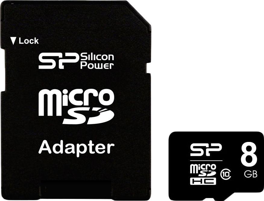 Мемориска картичка Silicon Power MicroSDHC, 8GB