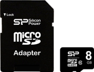 Мемориска картичка Silicon Power MicroSDHC, 8GB