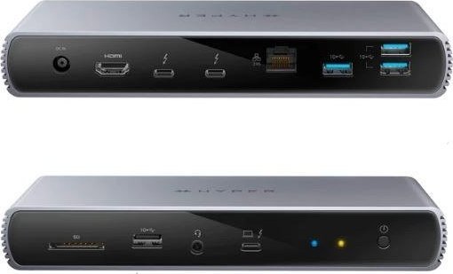 Dock Thunderbolt 4 HyperDrive HDTB4D EU, 96W, 2.5Gb Ethernet, gri