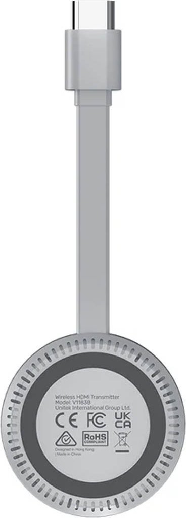 Transmetues HDMI wireless UNITEK V1183B, 50m, Full HD 1080p 60Hz, i bardhë gri