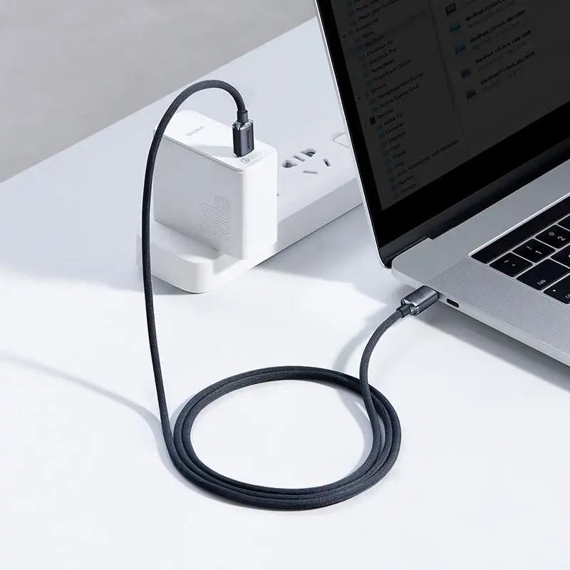Kabllo karikimi / të dhënash Baseus Crystal Shine Series USB-C - USB-C, 100W, 1.2m, e zezë