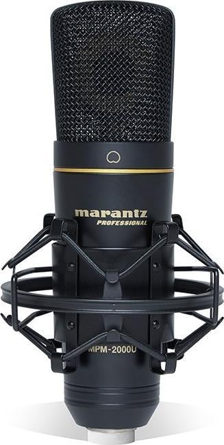 Mikrofon kondensator Marantz Professional MPM2000U, USB, me pop-filter dhe shock-mount, me kuti alumini