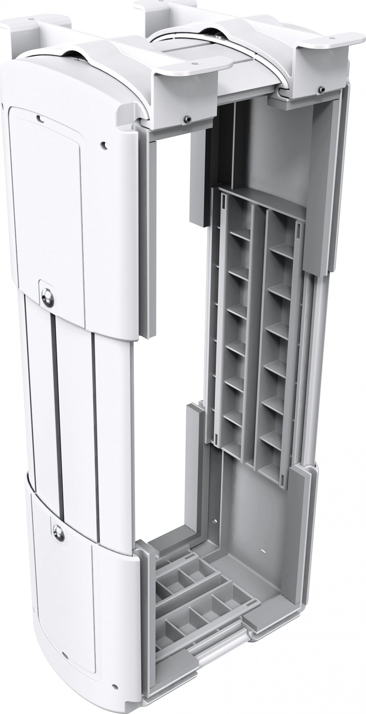 Mbajtëse kompjuteri DATAFLEX Katame, për CPU të vogël, 30kg, e bardhë